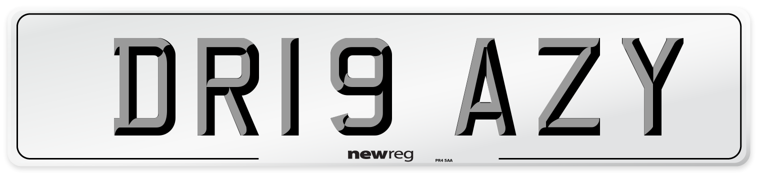 DR19 AZY Number Plate from New Reg